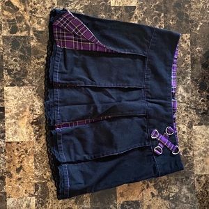NWOT Tripp NYC Black & Purple Plaid Mini Skirt S